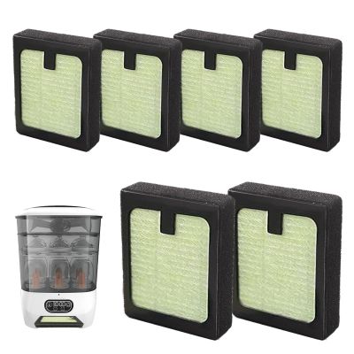 6 PCS HEPA Filter Replacement Compatible with Baby Brezza Bottle Dryer Advanced and Baby Brezza Bottle Washer Pro