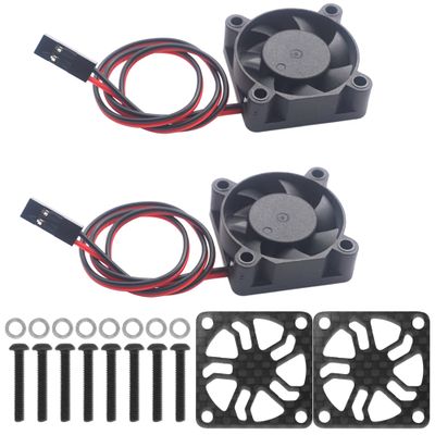 Carbon Fiber RC Motor Cooling Fan Cover 30mm x 30mm Protector & RC Motor Cooling Fan Heatsink 3010 30mmx30mmx10mm Brushless Cooler DC 5V
