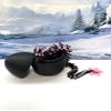 3D Printed Dragon with Dragon Egg, Articulated Fidget Toy Dragon, 12" Black and Pink Cherry Blossom Dragon, Executive Desk Toy D028-BE-CLS view 1