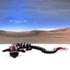 3D Printed Dragon with Dragon Egg, Articulated Fidget Toy Dragon, 12" Black and Pink Cherry Blossom Dragon, Executive Desk Toy D028-BE-CLS view 4