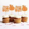 24Pcs Happy Fall Yall Cupcake Toppers Glitter Pumpkin Cupcake Picks Little Pumpkin Baby Shower Cupcake Decors Kids Fall Birthday Cupcake Cake Decors Thanksgiving Party Decorations view 3