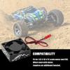 GLOBACT Motor Cooling Fan 30mm RC Fan Heatsink 28000RPM Brushless ESC Cooling Fan for RC Car 1/8 1/10 1/12 Scale 540 550 Brushless Motor Upgrade Parts (Black) view 2