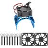 Carbon Fiber RC Motor Cooling Fan Cover 30mm x 30mm Protector & Alloy Heat Sink Heatsink with 5V Cooling Fan view 1