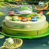 Miracland Electric Turntable Bouncing Frog Toy Set - Interactive Pop-up Game with Music & Lights, Kids Focus Training, Family Catch Activity view 2