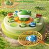 Miracland Electric Turntable Bouncing Frog Toy Set - Interactive Pop-up Game with Music & Lights, Kids Focus Training, Family Catch Activity view 3