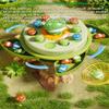 Miracland Electric Turntable Bouncing Frog Toy Set - Interactive Pop-up Game with Music & Lights, Kids Focus Training, Family Catch Activity view 4