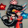 Race Car Number 3 Balloon 40 Inch, 3 Balloon Number, 3rd Birthday Decorations, Race Car Party Supplies for Boys Girls view 4