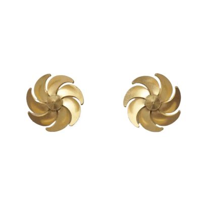 1Pair RC Boat Propeller Dia 9.5mm/12mm 7-Blade Paddle Shaft Hole 1mm Copper Propeller 9.5x1mm 12x1mm for 1/350 RC Ship Parts(1pair Dia 9.5mm)