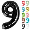 Race Car Number 9 Balloon 40 Inch, 9 Balloon Number, 9th Birthday Decorations, Race Car Party Supplies for Boys Girls view 1