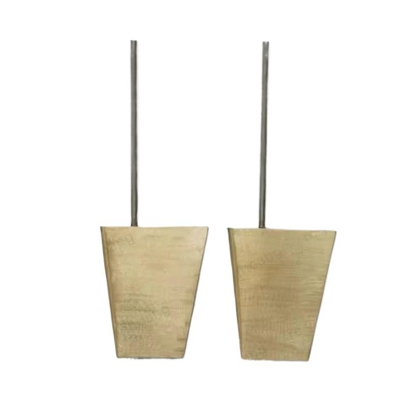 1Pair 1/100 Scale 055 Destroyer Ship Model Copper Steering Rudder Stainless Steel Rod Dia 2mm Height 60mm for RC Simulation Boat