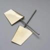1Pair 1/100 Scale 055 Destroyer Ship Model Copper Steering Rudder Stainless Steel Rod Dia 2mm Height 60mm for RC Simulation Boat view 2
