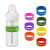 2PCS Custom Baby Bottle Labels for Daycare, Personalized Water Bottle Labels Sippy Cup Labels, Custom Silicone Labels with Name, Non-Slip Elastic Reusable, Name Labels for Kids - Grass Green view 1