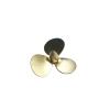 1Pair DIY RC Electric Boat Outer Dia 35mm 3-Blade Paddle Shaft Hole M4 Positive Negative Brass Propeller Tin Soldering Process view 2
