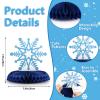 12PCS Winter Wonderland Party Decorations 3D Honeycomb Winter Centerpieces for Tables Blue White Christmas Party Supplies for Kids Birthday Xmas Holiday Party Prop Supply view 2