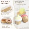17 PCS Wooden Bakery Toy Food Playset for Kids, Pretend Picnic Play Food for Toddlers 3+, Play Kitchen Accessories with Shopping Bag, Cutting Food Toys, Gift for Girls Boys and Girls view 3