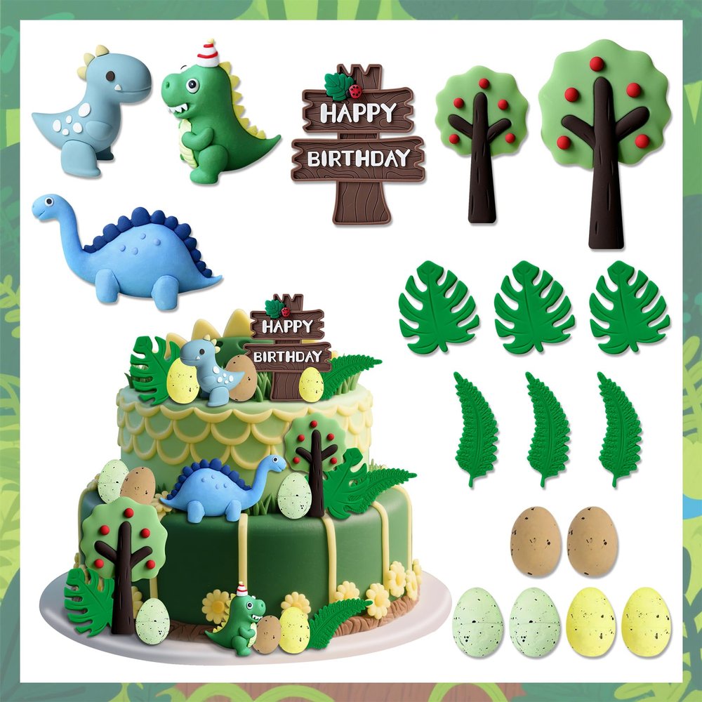 Dinosaur Cake Topper Dinosaur Cake Decorations Dinosaur Theme Party Supplies