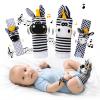 Baby Toys 0-6 Months,High Contrast Baby Toys for Newborn,Black and White Toys,Infant Rattle Socks and Wrist Toy,Newborn Toys 0 3 Months Brain Development,0-6 Months Babies Boy Girl Gift view 1