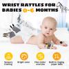 Baby Toys 0-6 Months,High Contrast Baby Toys for Newborn,Black and White Toys,Infant Rattle Socks and Wrist Toy,Newborn Toys 0 3 Months Brain Development,0-6 Months Babies Boy Girl Gift view 4