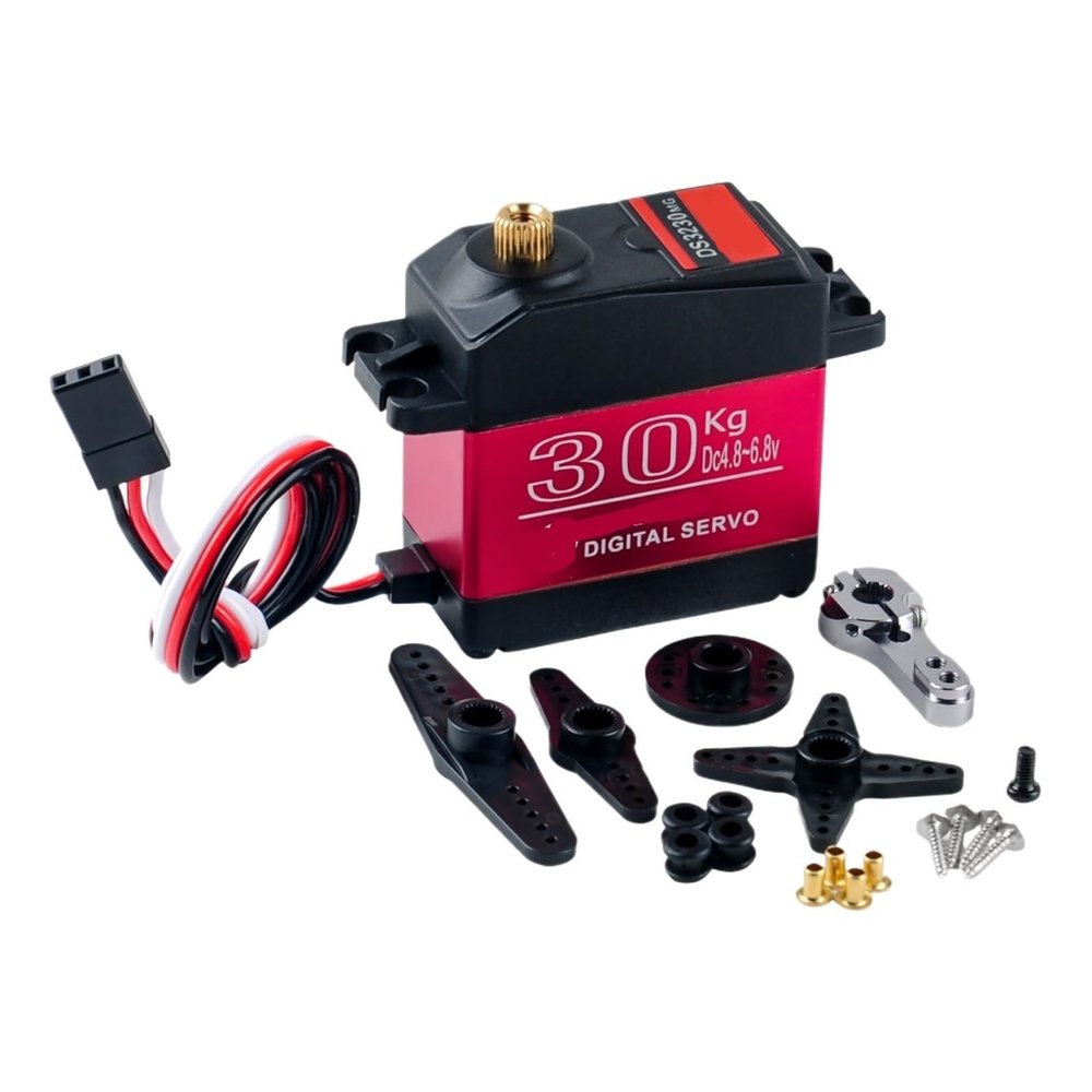 1X 20/25/30/35/40kg Digital Servo Waterproof IP66 RC Servo for 1/8 1/10 Scale High Speed Metal Gear High Torque(DS3230-270)