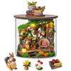 3D Stereoscopic Glass Bottles Miniature Dollhouse Kit Assembling Toys DIY Model Wooden Furniture for Halloween Decorations, Gifts for Family and Friends view 1