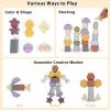 Montessori Toys for 3 Year Old - Wooden Lacing Beads & Stacking Blocks Toys for 3 4 5 Year Old Girl Boy Easter Birthday Gifts, Preschool Learning Activities With Beads Sequencing Set for Kids Age 3+ view 4