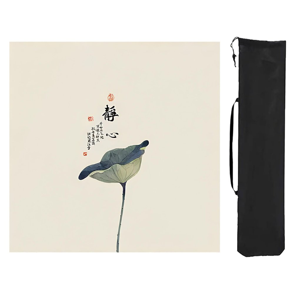 Square Mahjong Mat with Storage Bag, Anti Slip Mahjong Game Mat, Noise Reduction Mahjong Table Mat for Card Game(37x37in)