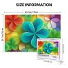 1000 Piece Jigsaw Puzzles for Adults Challenging Puzzle Wooden Picture Puzzle Personalized Custom Rainbow Circle Shamrock Wood Puzzle for Family Game Nights Gifts 29.5x19.7 inches Puzzle view 2