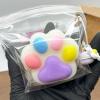 Rainbow Cat Paw Taba Squishy Colorful Squishy Toy Slow Rising Stress Relief Cute Plaything view 4