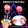 Sosation 100 Pcs Light up Ring LED Flashing Ring Party Favors Glow in The Dark Bumpy Jelly Finger Blinking for Kids Carnival Party Supplies(Rainbow) view 3