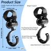 4 PCS Walker Hook Hanging, 360 Rotation Multipurpose Stroller Hooks for Hanging Diaper Bags, Baby Stroller Wheelchair Hanger Clip Accessories, for Walker, Shopping Cart, Car Back Seat view 2