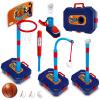 4 in 1 Basketball Hoop for Kids 1-3, 3-5, Toddler Basketball Goal and T Ball Set, Adjustable Basketball Hoop, Indoor Outdoor Sports Toys, Birthday Gifts for Kids Boys 1 2 3 4 5 Years Old view 1