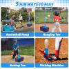 4 in 1 Basketball Hoop for Kids 1-3, 3-5, Toddler Basketball Goal and T Ball Set, Adjustable Basketball Hoop, Indoor Outdoor Sports Toys, Birthday Gifts for Kids Boys 1 2 3 4 5 Years Old view 2