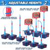 4 in 1 Basketball Hoop for Kids 1-3, 3-5, Toddler Basketball Goal and T Ball Set, Adjustable Basketball Hoop, Indoor Outdoor Sports Toys, Birthday Gifts for Kids Boys 1 2 3 4 5 Years Old view 3
