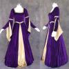 Renaissance Dress for Women Dress Up Halloween Costume Faire Gothic Gown Retro Lace-up Trumpet Sleeve Maxi Dress view 3