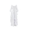 Renaissance Costume Women 2024 Off Shoulder Bell Sleeve Tiered Maxi Dress Smocked Waist Tiered Hem Cosplay Maxi Dress view 1