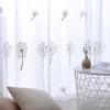 Iuokuby Dandelion Embroidery Study Sheer Curtains Home Decoration Gauze Voile Draperies for Living Kids Baby Room Bedroom(1 Panel, W 52 x L 84 inch, White) view 1