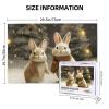 1000 Piece Jigsaw Puzzles for Adults Challenging Puzzle Wooden Picture Puzzle Personalized Custom Rubbits and Xmas Tree Wood Puzzle for Family Game Nights Gifts 29.5x19.7 inches Puzzle view 2