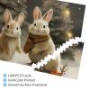 1000 Piece Jigsaw Puzzles for Adults Challenging Puzzle Wooden Picture Puzzle Personalized Custom Rubbits and Xmas Tree Wood Puzzle for Family Game Nights Gifts 29.5x19.7 inches Puzzle view 3