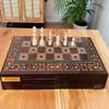 19-inch X Large Antique Backgammon Sets for Adults Wooden Game Board Handmade Chess Game Sets Gift Ideas for Dad, Anniversary, Birthdays view 3