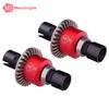 Mesimsple 2PCS Alum H16BM Front Rear Differential Diff Gear for 1/16 H16BM H16207 16208 16209 16210 H16 1/14 14301 14302 14209 14210 H14BM Series Upgrades Part Red view 3