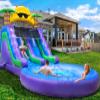 26FT(L) Commercial Grade Water Slide for Kids Adults, (Double Slides) (Heavy Duty Full PVC) (Large Airtight Water Pool), (1100w UL Blower), Inflatable Waterslide for Backyard, Outdoor Blow up Park view 1