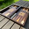19-inch X Large Antique Backgammon Sets for Adults Wooden Game Board Handmade Game Sets Gift Ideas for Dad, Anniversary, Birthdays view 4