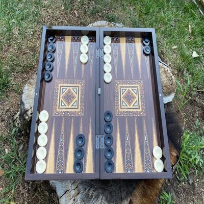 19-inch X Large Antique Backgammon Sets for Adults Wooden Game Board Handmade Chess Game Sets Gift Ideas for Dad, Husband, Anniversary, Birthdays