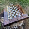 19-inch X Large Antique Backgammon Sets for Adults Wooden Game Board Handmade Chess Game Sets Gift Ideas for Dad, Husband, Anniversary, Birthdays view 2