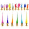 16pcs Mini Troll Dolls, PVC Vintage Troll Doll Mini Action Figures 1.2" Cake Toppers Chromatic Adorable Cute Little Guys Collection, School Project, Arts Crafts, Party Favors view 1