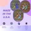 3D Printed Articulated Dragon 14.5 inch - Gemstone Home Office Desk Relaxation for ADHD & Autism - Teal, Salmon, Pink, Blue & Gold view 3