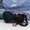 3D Printed Dragon with Dragon Egg, 12" Articulated Black Mushroom Dragon, Fidget ADHD Autism Toy, Executive Desk Toy D038-BE view 2