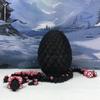 3D Printed Dragon with Dragon Egg, 12" Articulated Black Mushroom Dragon, Fidget ADHD Autism Toy, Executive Desk Toy D038-BE view 4