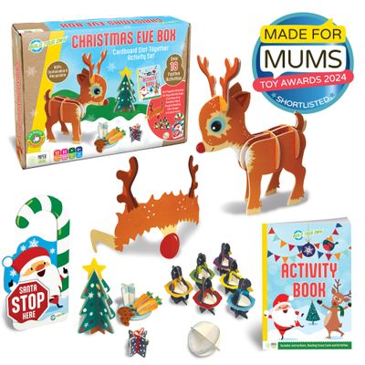 Build Your Own Christmas Eve Box - Includes reindeer set, activity book, door rack, face mask and penguin bowling - from 4 years