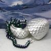 3D Printed Dragon with Dragon Egg, Articulated Dragon, 12" Green and Purple Cherry Blossom Dragon, Fidget Toy Dragon, Executive Desk Toy D044-WE view 3